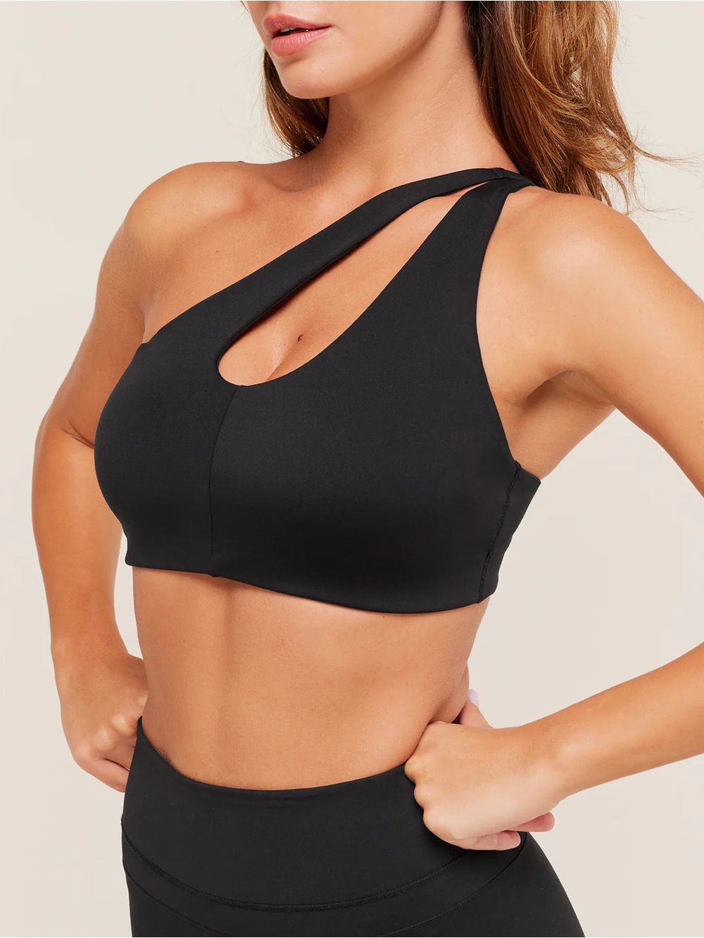 Gymshark Black One Shoulder Sports Bra